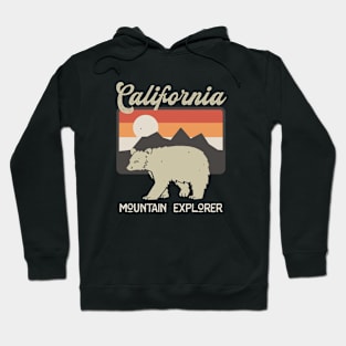 Hiking Bear Retro Hike Camper California Hoodie